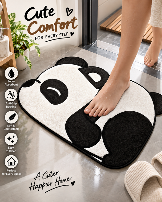 Cute Panda Anti-Slip Floor Mat – Super Absorbent, Soft & Quick-Dry Multipurpose Mat