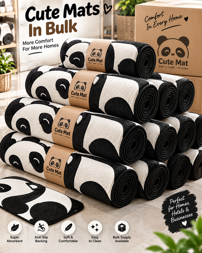 Cute Panda Anti-Slip Floor Mat – Super Absorbent, Soft & Quick-Dry Multipurpose Mat